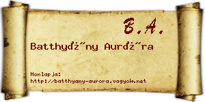 Batthyány Auróra névjegykártya